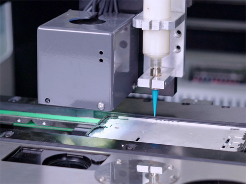 全自動視覺點膠機在手表表殼涂膠上色